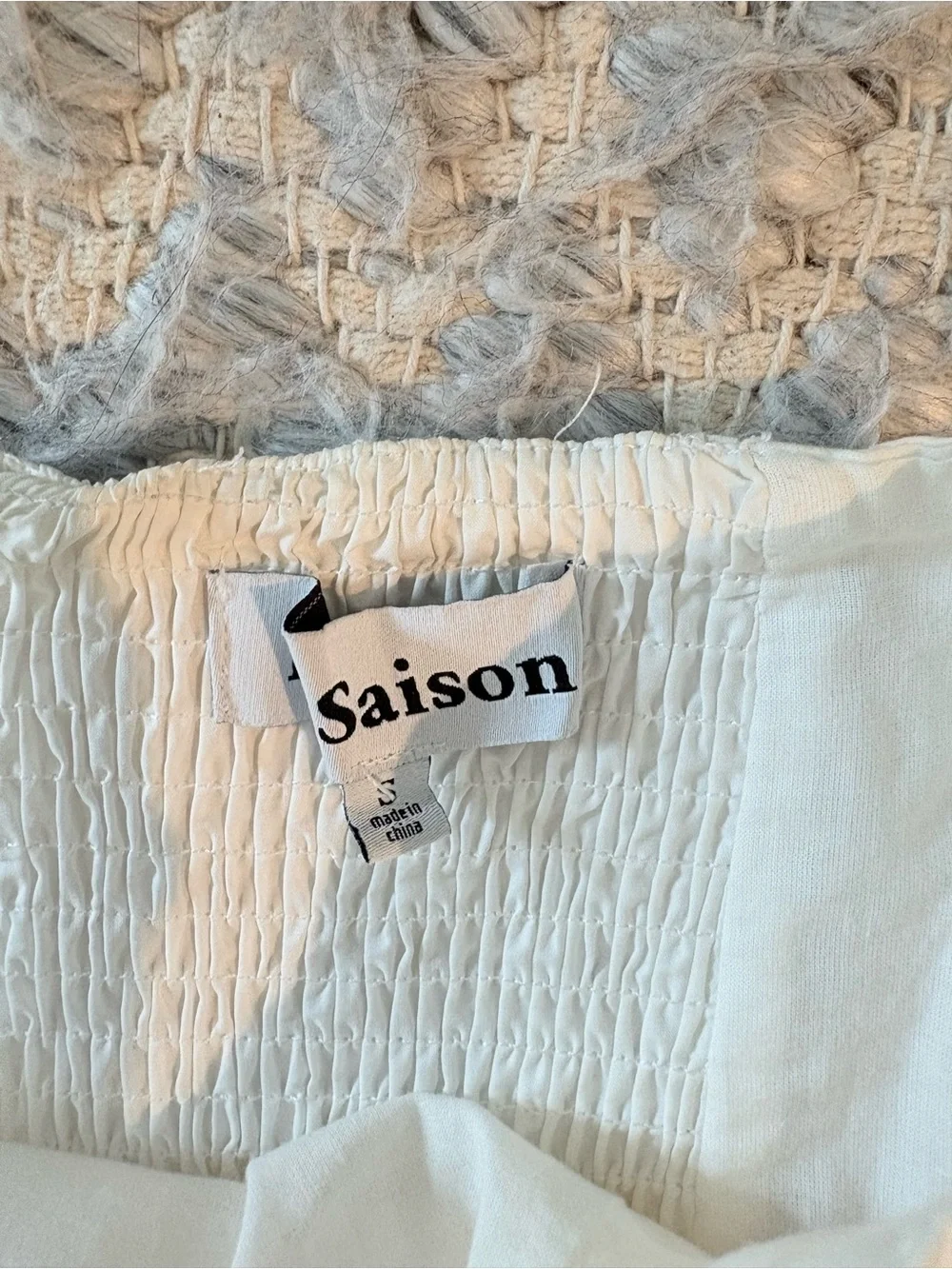 En Saison White Tiered Eyelet Maxi Skirt